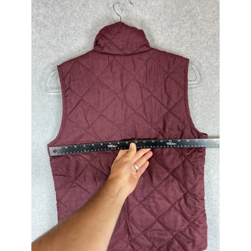 Thread & Supply Quilted Vest Womens Small Sleeveless Full Zip Pockets